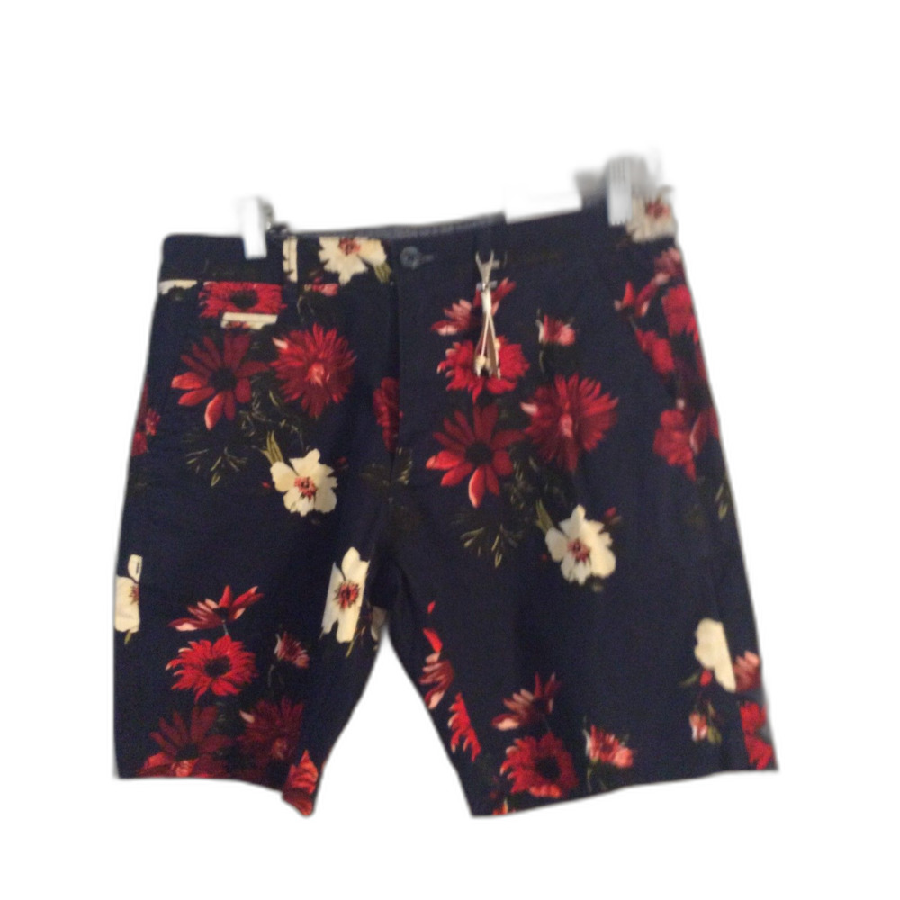 New NWT Denim & Flower Ricky Singh Shorts Navy Men's 30"